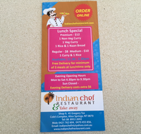 Indian chef restaurant  Take away - Yarra Valley Accommodation