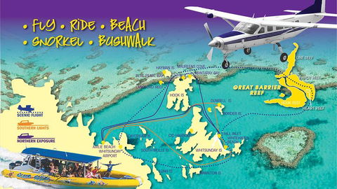 Scenic Flight - Great Barrier Reef, Heart Reef, Whitehaven Beach & Hill Inlet! - Yarra Valley Accommodation 0